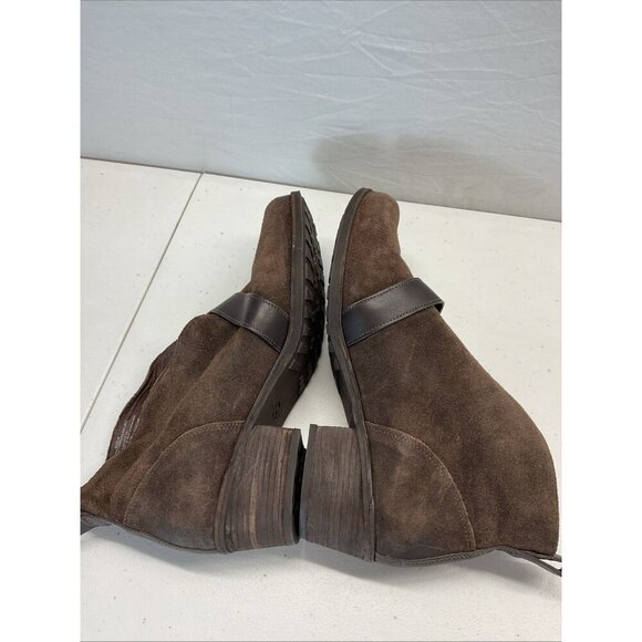 UGG 1014184 Wright‎ Belted Brown Suede Pull-on Ankle Booties Women's US Size 11 - Picture 8 of 8